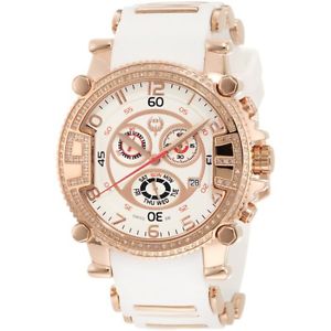Brillier Men's 023341313 Grand Master Tourer Gold-Tone White Rubber Watch