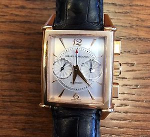 Girard Perregaux Vintage 1999 Chronograph 2599 18K Rose Gold Leather Men's Watch