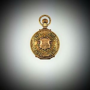Elgin Natl Watch Co. 14K Gold Multi Color Pocketwatch