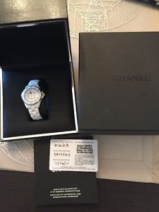 Chanel J12 Watch Quartz 33mm H1628 White Ceramic Diamond Dial