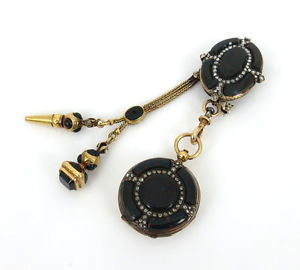 Antique 1800’s Bosson French Rose Cut Diamond & Bloodstone 18K Gold Pocket Watch