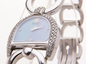 Sacar Geneve Damenuhr massiv 750 Weißgold mit ca. 2 Ct. Brillanten 67g