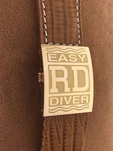Original Roger Dubuis Easy Diver Leather Strap & 18k Pink Gold Deployment Clasp