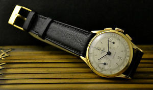 RARE UNIVERSAL GENEVE COMPUR CHRONOGRAPH 18k SOLID YELLOW GOLD watch CAL. 285