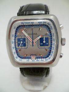 Rare Alpina Chronograph. Valjoux 7734 Movement. Super Condition. 41mm case.