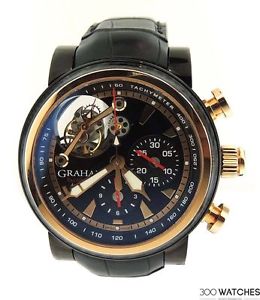 Men's Graham Tourbillograph 18k Rose Gold Automatic Chronograph Watch