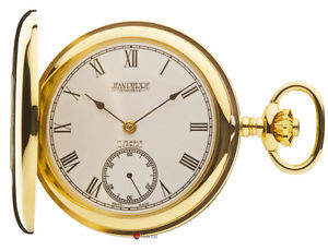 9ct Gold Pocket Watch Polished Half Hunter with 17 Jewel Mechanical Movement