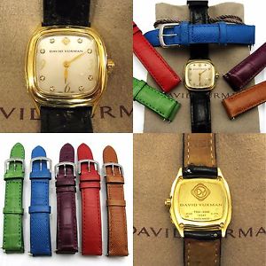 David Yurman Ladies Thoroughbred 18K Yellow Gold Watch Mother of Pearl & Diamond
