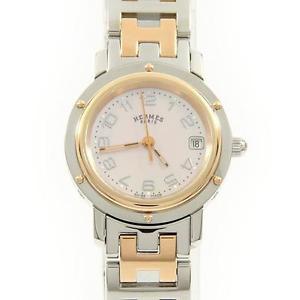 Authentic HERMES CL4.221 Clipper nacre  Quartz  #260-001-602-0573