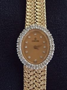 CONCORD LADIES 14K GOLD & DIAMOND WATCH