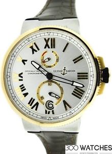 Ulysse Nardin 1185-122/41 Maxi Marine Chronometer Steel 18k Gold Watch