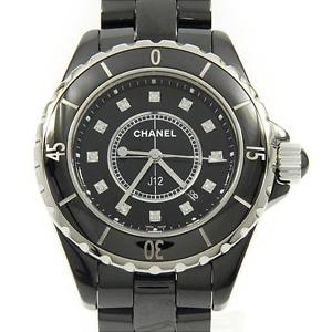 Authentic CHANEL H1625 J12 33mm Ceramic 12P Quartz  #260-001-612-9597