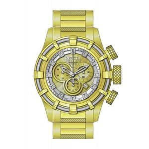 Invicta Bolt Chronograph Gold Dial Gold-plated Mens Watch 19523