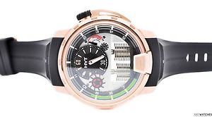 Men's HYT H1 Pink Gold Skeleton Mechanical Retrograde Watch