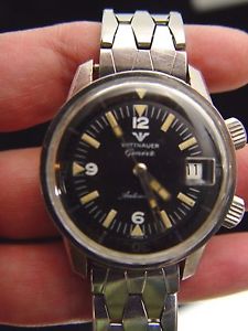 Vintage Wittnauer Geneve Automatic Super Compressor Diver Watch