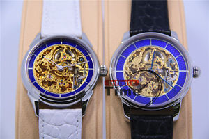 Beijing SHANKU Man Wristwatch Handwind Skeleton High End Enemal Dial