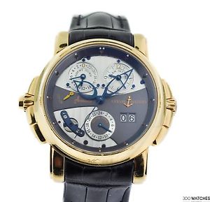 Men's Ulysse Nardin Sonata 676-88 18K Rose Gold Dual Time Automatic Watch