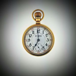 Illinois Watch Co. 14K Gold Pocket Watch Model 6 Bunn Special 24 Ruby Jewels
