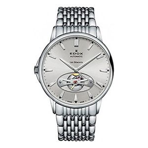 Edox Men's 85021 3M AIN Les Bemonts Analog Display Swiss Automatic Silver Watch