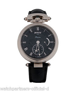 Bovet Amadeo Fleurier 43 mm watch 18K white gold case with Black Meteorite dial