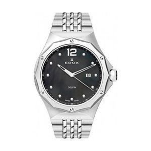Edox Women's 54004 3M NANN Delfin Analog Display Swiss Quartz Silver Watch