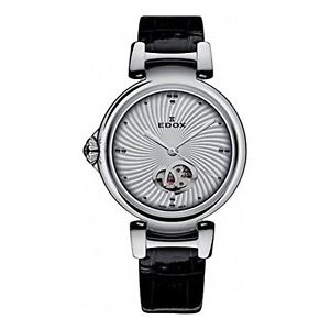 Edox Women's 85025 3C AIN LaPassion Analog Display Swiss Automatic Black Watch