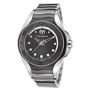 Women's Blue Manta SS and Black Ceramic Black Dial