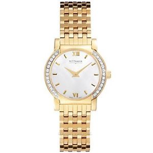 Wittnauer Women's Orphum MOP Dial Diamond Bezel Gold Finish Swiss Made