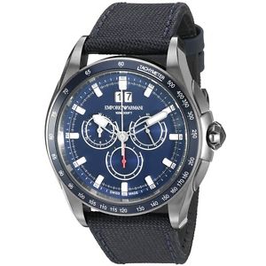 Emporio Armani Swiss Made Men's ARS9104 Analog Display Swiss Quartz Blue Watch
