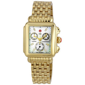 MICHELE Deco Day Diamond Gold-tone Ladies Watch