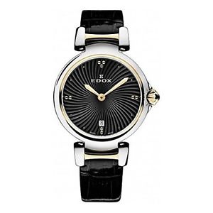 Edox Women's 57002 357RC NIR LaPassion Analog Display Swiss Quartz Black Watch