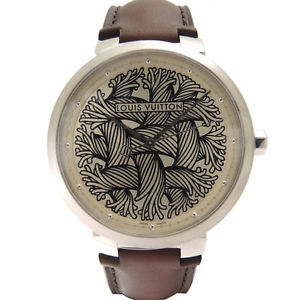 Authentic LOUIS VUITTON SS Tambour Christopher Nemeth Mens Watch Q1D04