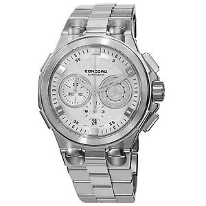 Concord Men's 0320177 C2 Silver Dial Chronograph Automatic Watch