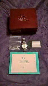 Luxury Gevril Men's 2301 Chelsea Automatic Moon Phase Stainless Watch R-007