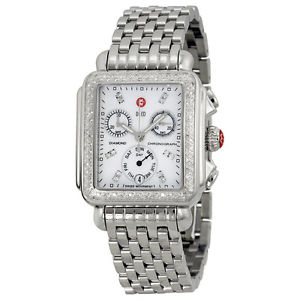 Deco Day Mother of Pearl Dial Diamond Ladies Watch image 1