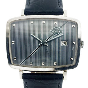 BUECHE GIROD VOLVO Solid 18K White Gold Men's Watch, Radiator Grille, BOX, 1968