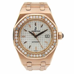 Audemars Piguet Royal Oak -Silver Dial - 18k Rose Gold Ladies - 77321OR.ZZ.1230O