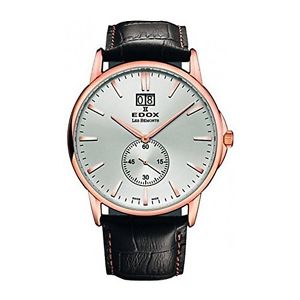 Edox Men's 64012 37R AIR Les Bemonts Analog Display Swiss Quartz Brown Watch