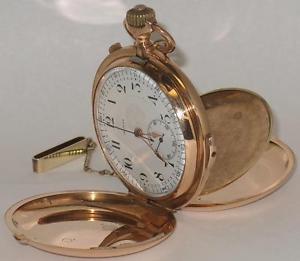 Invicta Solid 14K Gold Minute Repeater Hunter Case Chronograph Pocket Watch