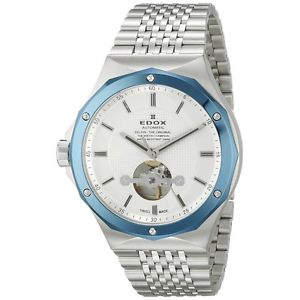 Edox Men's 85024 3BUM AIN Delfin Analog Display Swiss Automatic Silver Watch