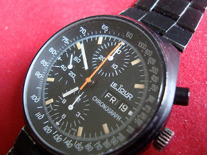 VINTAGE  RARE MEN'S 3 REGISTER CHRONOGRAPH LE JOUR,CAL V 7750,DAY&DATE,AUTOMATIC