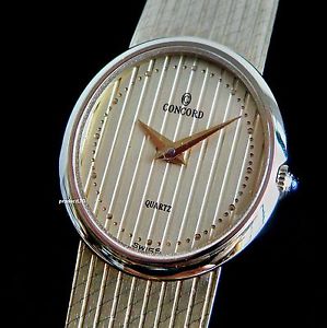 CONCORD LADY'S 14K GOLD QUARTZ WATCH w/14K GOLD BRACELET & ORIGINAL BOX/PAPERS