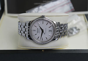 WEMPE Glashütte Zeitmeister Chonometer Quarz Stahl Diamantbesatz