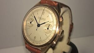 ULTRA RARE VINTAGE EBERHARD PRE EXTRA-FORT CHRONOGRAPH 39,5MM GOLD18K