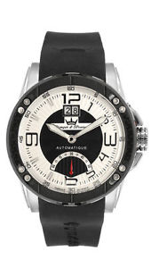 Yonger & Bresson Men's YBH 8322-19 Automatic Black & Silver Dial Rubber Watch