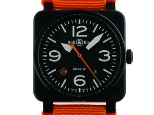 Bell & Ross Aviation BR 03-92 Military Type Keramik Automatik Armband Textil