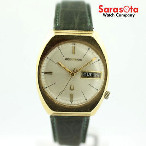 Vintage Bulova Accutron 14K Yellow Gold Day/Date Tuning Fork Men's Watch