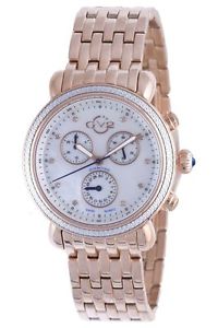 GV2 by Gevril 9800 Marsala Chronograph Diamond MOP Dial Rose-Gold IP Steel Watch