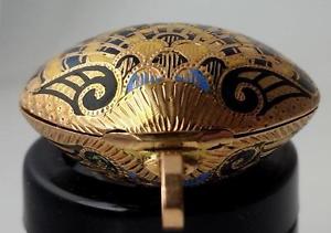 GOLD & ENAMEL VERGE FORM WATCH - Very Rare SHELL CASE- BLANC Fils, PARIS - 1810c