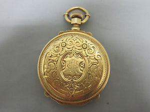 Mermod Jaccard & Co 18k YG Vintage Box Hinge Hunting Case Pocket Watch